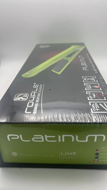 Royale Platinum Genius Heating Element Flat Iron Luxury Ceramic Lime Green NEW