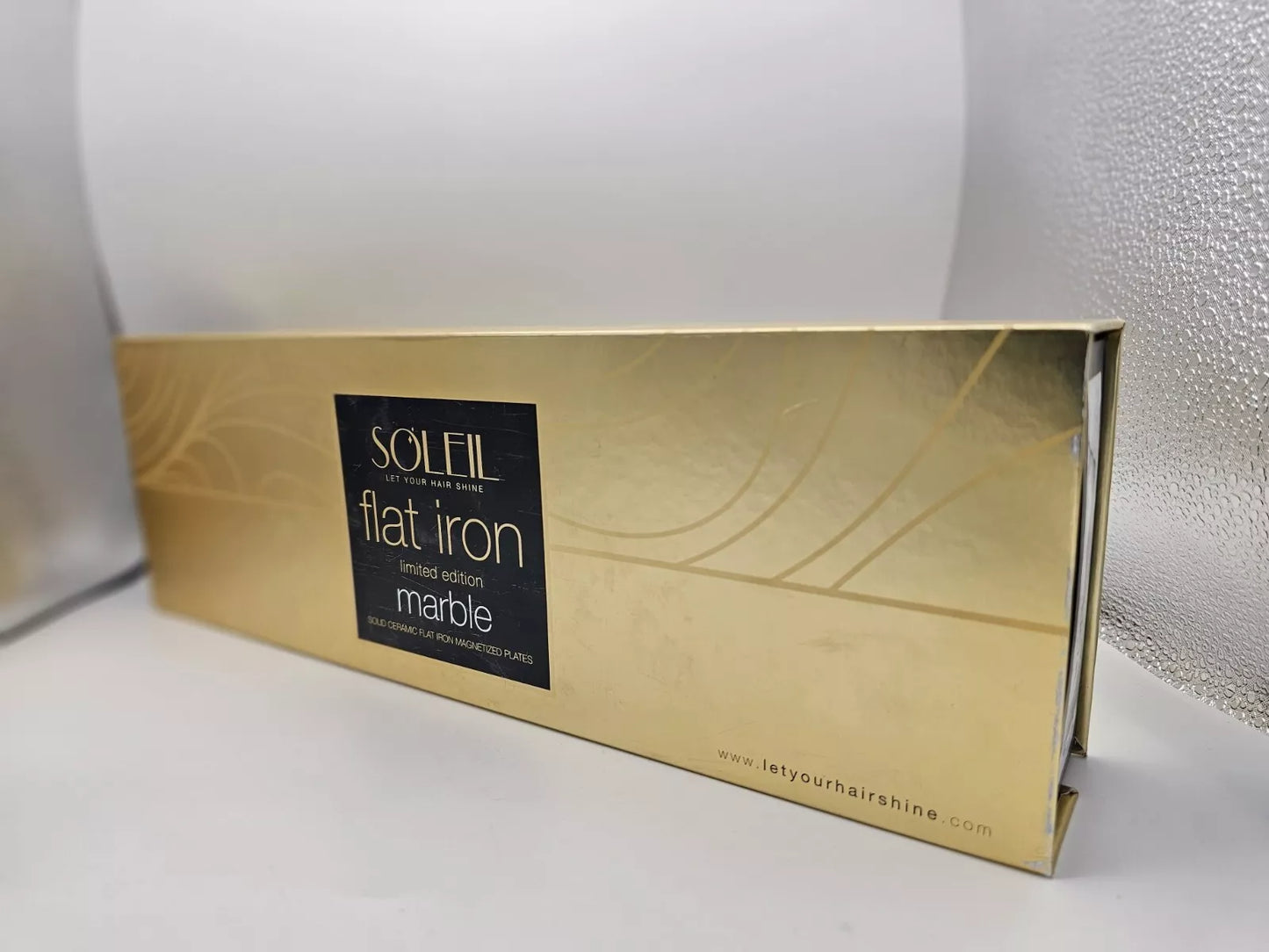 Soleil Flat Iron Ceramic plates Limited Edition Marble- NEW