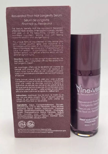 Vine-Vera Pinot Noir Collection Resveratrol Pinot Noir Longevity Serum 30 ml