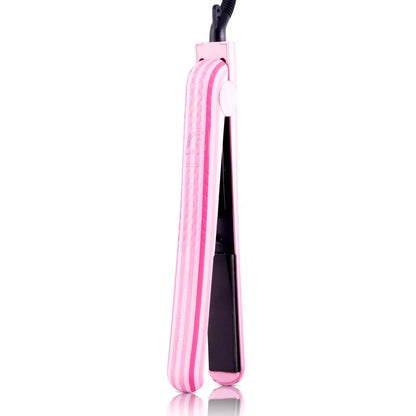 Royale Ionic Flat Iron Luxury Hair Ceramic Straightener & Curler PINK Stripes