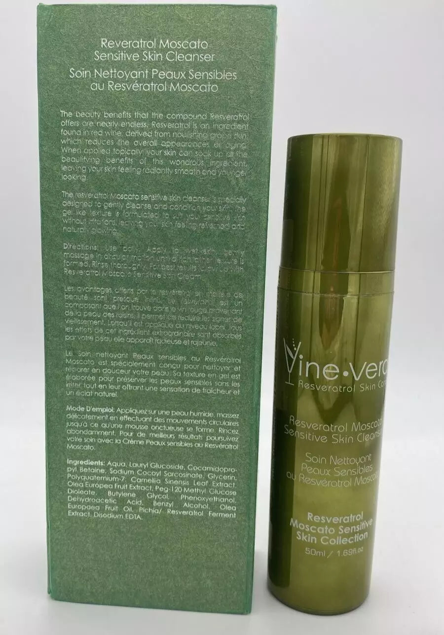 Vine Vera Resveratrol Moscato Sensitive Skin Cleanser 50ml/1.69fl.oz