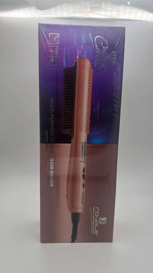 Royale Multi-Purpose Ceramic Hair Brush Limited Edition Glossy Rose Gold NEW