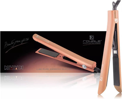 Royale  Genius Heating Element Flat Iron Luxury Ceramic ROSE GOLD NEW