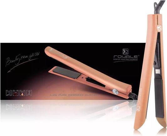 Royale  Genius Heating Element Flat Iron Luxury Ceramic ROSE GOLD NEW