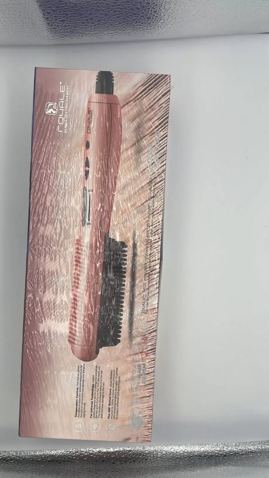 Royale Multi-Purpose Ceramic Hair Brush Limited Edition Glossy Rose Gold NEW