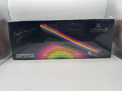 Royale  Genius Heating Element Flat Iron Luxury Ceramic RAINBOW NEW