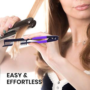 Straightening Comb For Hair - Purple - LaCosmetical