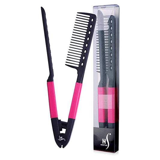 Straightening Comb For Hair - Pink - LaCosmetical