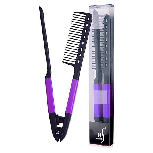 Straightening Comb For Hair - Purple - LaCosmetical