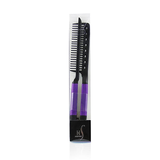 Straightening Comb For Hair - Purple - LaCosmetical